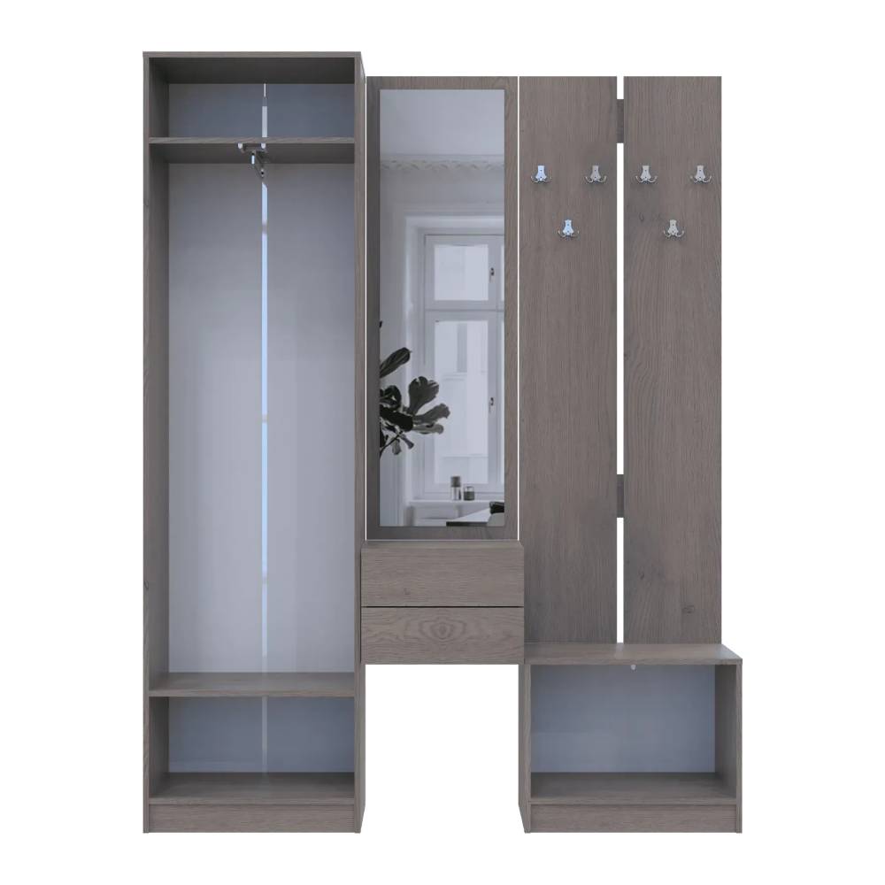 Прихожая Doros Сола (модульная — 3 элемента) Канноло/Кашемир 165х40х215 (DRS-011900)