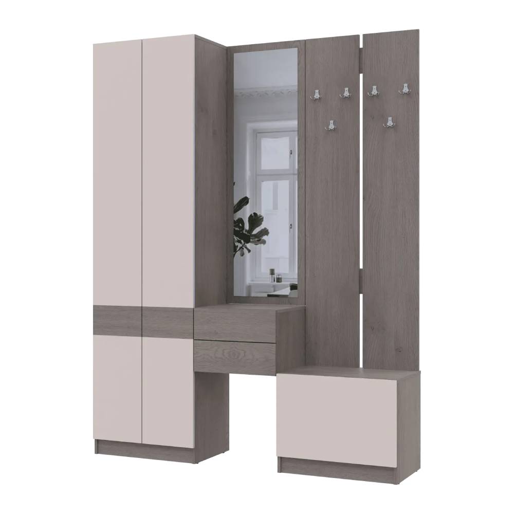 Прихожая Doros Сола (модульная — 3 элемента) Канноло/Кашемир 165х40х215 (DRS-011900)