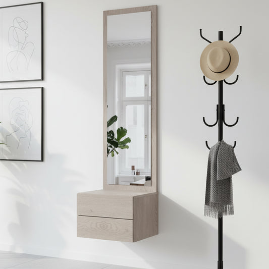 Подвесная тумба с зеркалом Doros Сола Канноло/Кашемир 45х40х168.6 (DRS-011895)