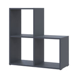 Стеллаж Doros Степь 2х2 Графит открытый 69х28.8х71.4 (41516157)