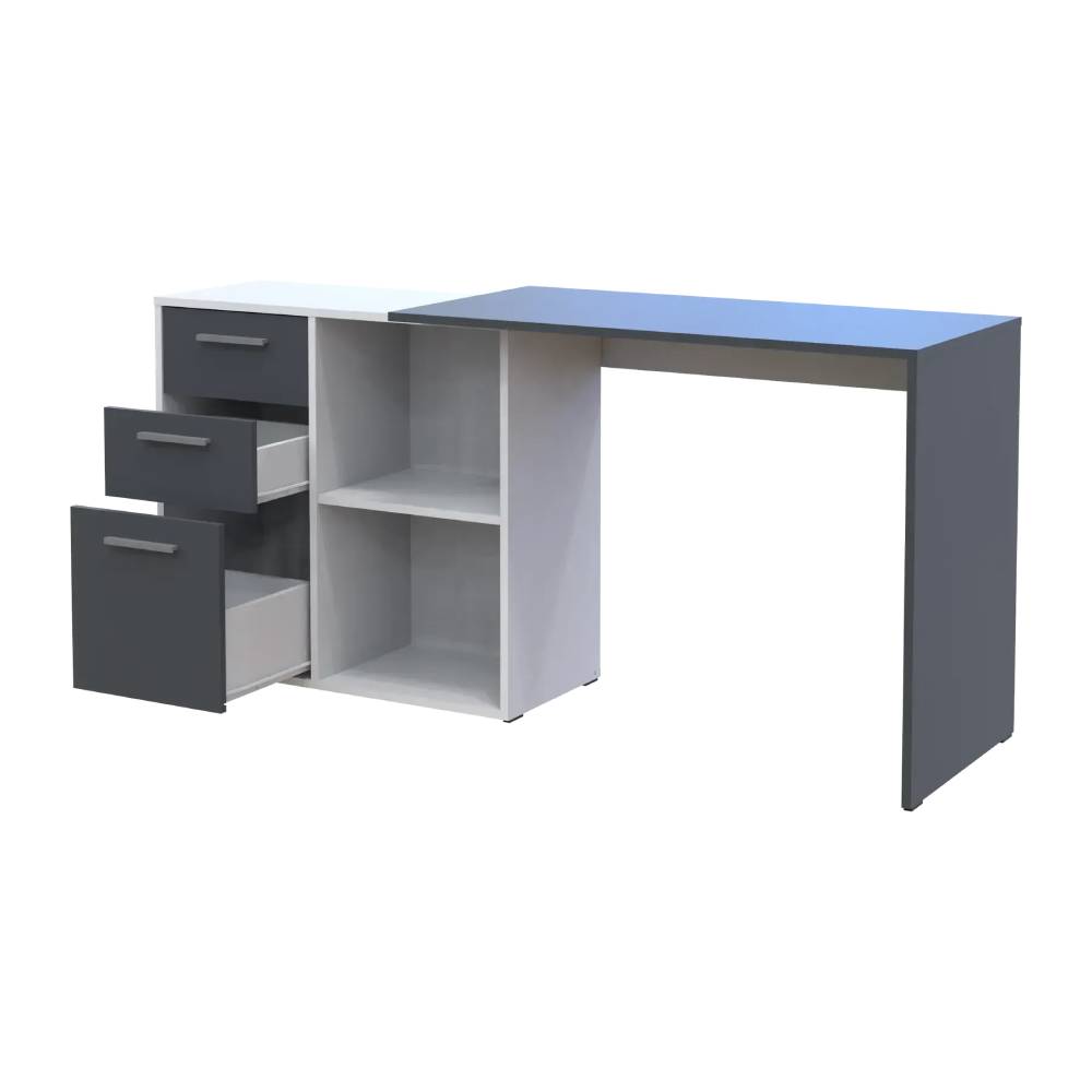 Офисный стол Doros T8 Белый/Графит 100х83х75 (DRS-011891)