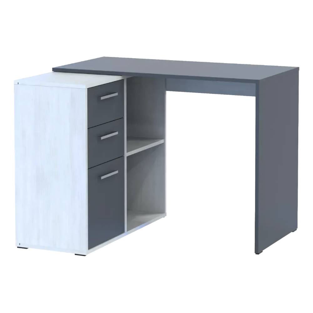 Офисный стол Doros T8 Белый/Графит 100х83х75 (DRS-011891)