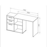 Офисный стол Doros T8 Белый/Графит 100х83х75 (DRS-011891)