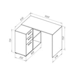 Офисный стол Doros T8 Белый/Графит 100х83х75 (DRS-011891)