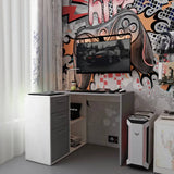 Офисный стол Doros T8 Белый/Графит 100х83х75 (DRS-011891)