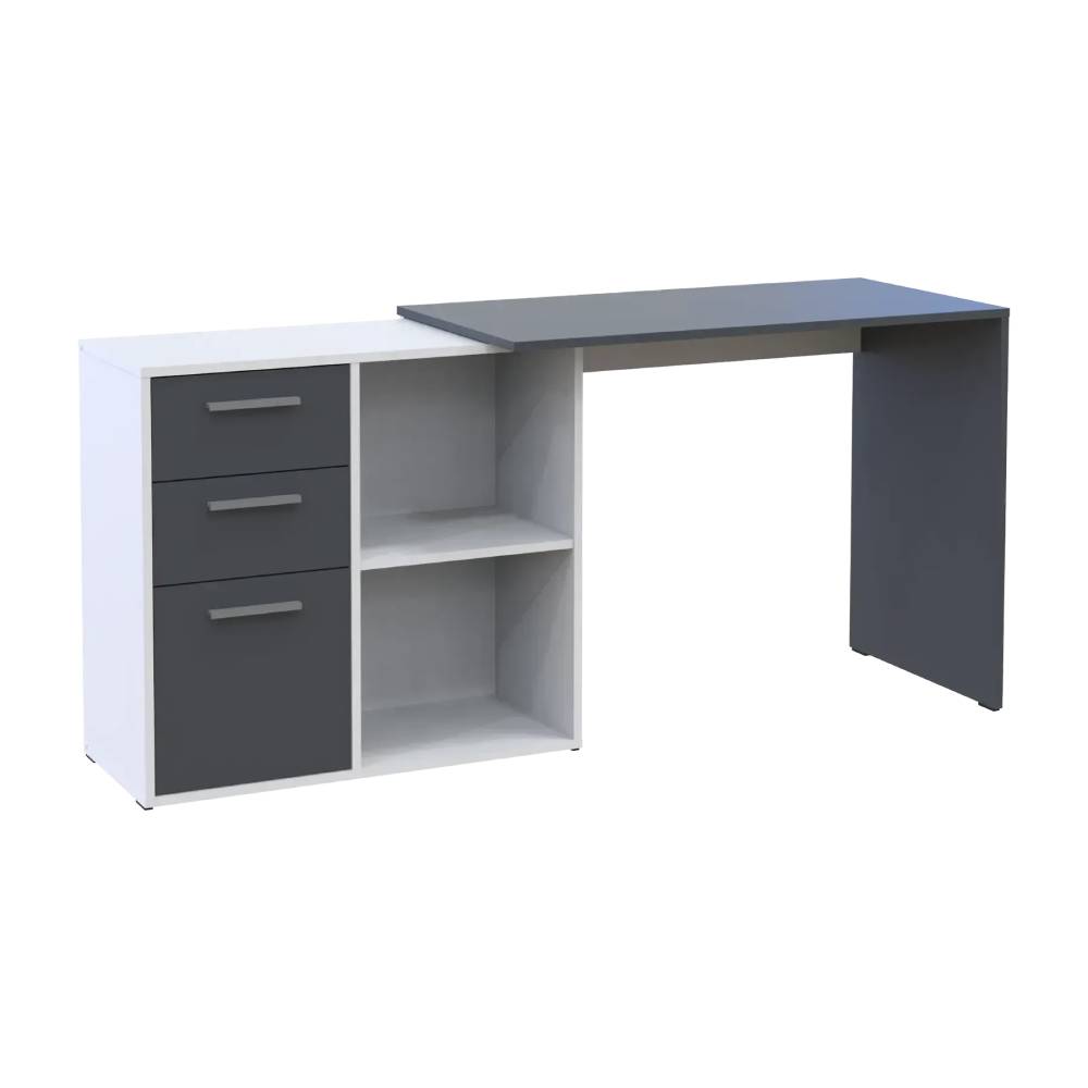 Офисный стол Doros T8 Белый/Графит 100х83х75 (DRS-011891)