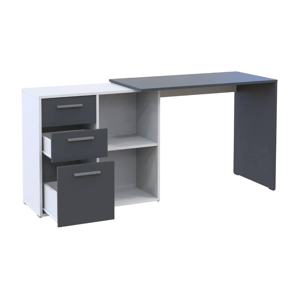 Офисный стол Doros T8 Белый/Графит 100х83х75 (DRS-011891)