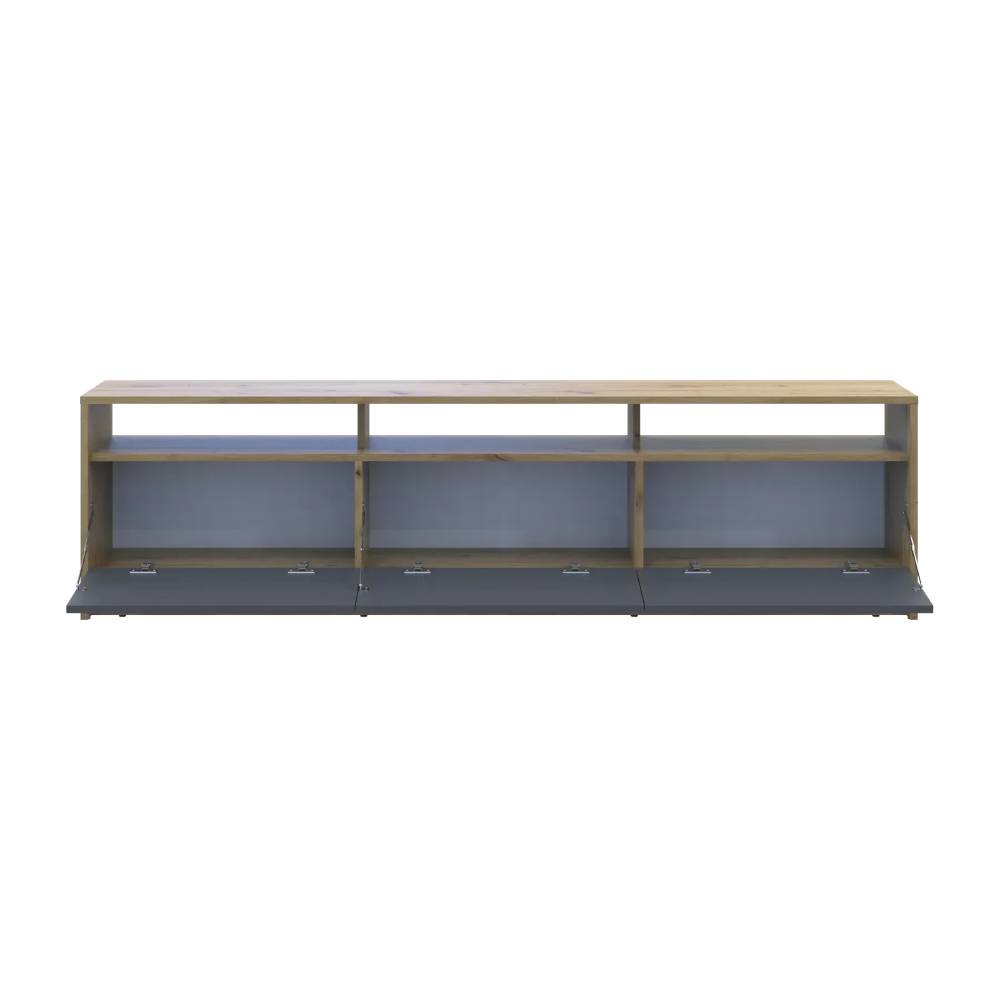 Тумба ТВ Doros U3 Дуб Артизан/Графит ДСП 180х33х43 (DRS-011902)