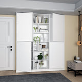 Шкаф для одежды с открытыми полками Doros Морган 180х38,5х210 см Белый (DRS-011219)