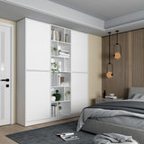 Шкаф для одежды с открытыми полками Doros Морган 180х38,5х210 см Белый (DRS-011219)