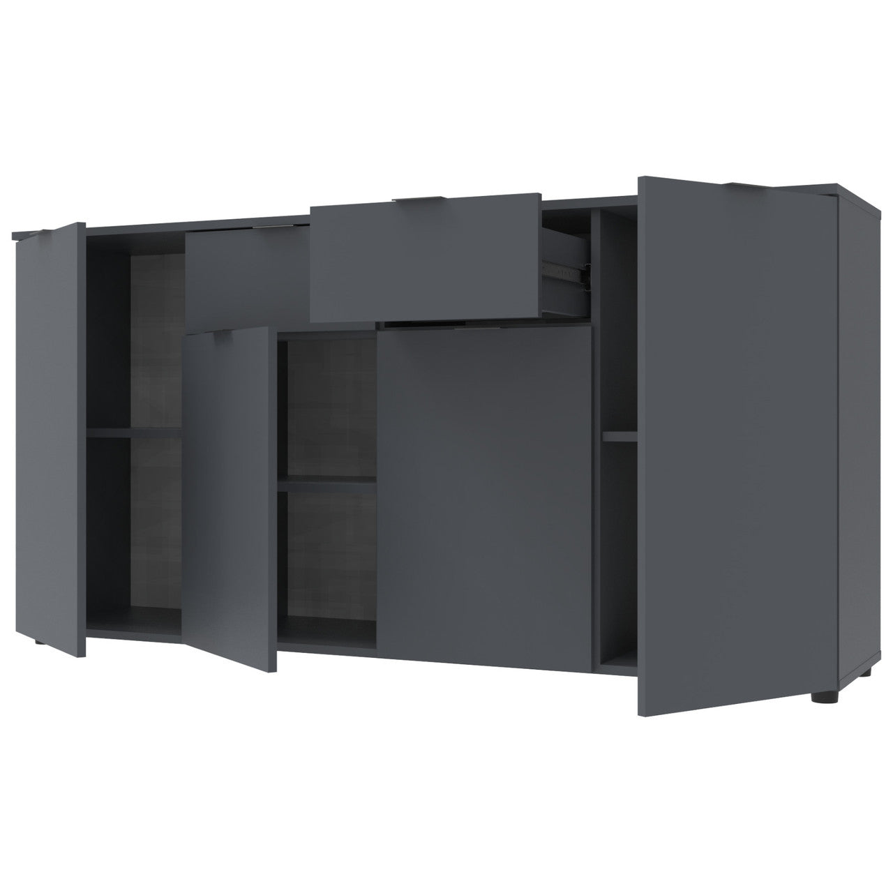 Комод в гостиную Doros Рон 7 160х38х81 см Графит (DRS-011305)