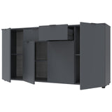 Комод в гостиную Doros Рон 7 160х38х81 см Графит (DRS-011305)