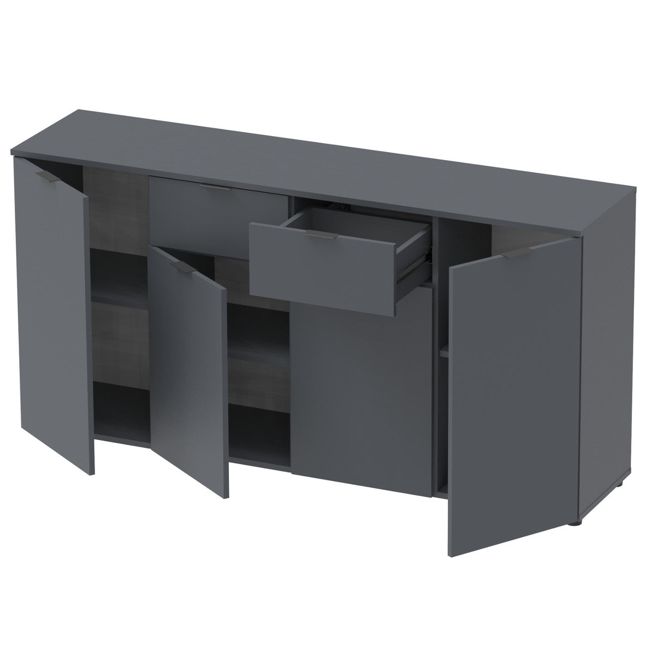 Комод в гостиную Doros Рон 7 160х38х81 см Графит (DRS-011305)