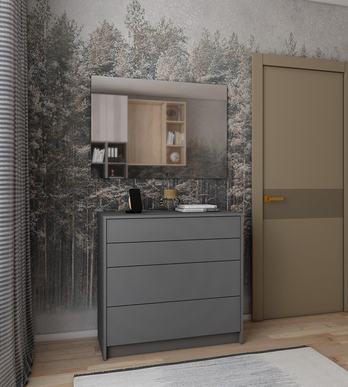 Комод Doros Дейл Графит 4Ш 90х41х85 (DRS-011950)