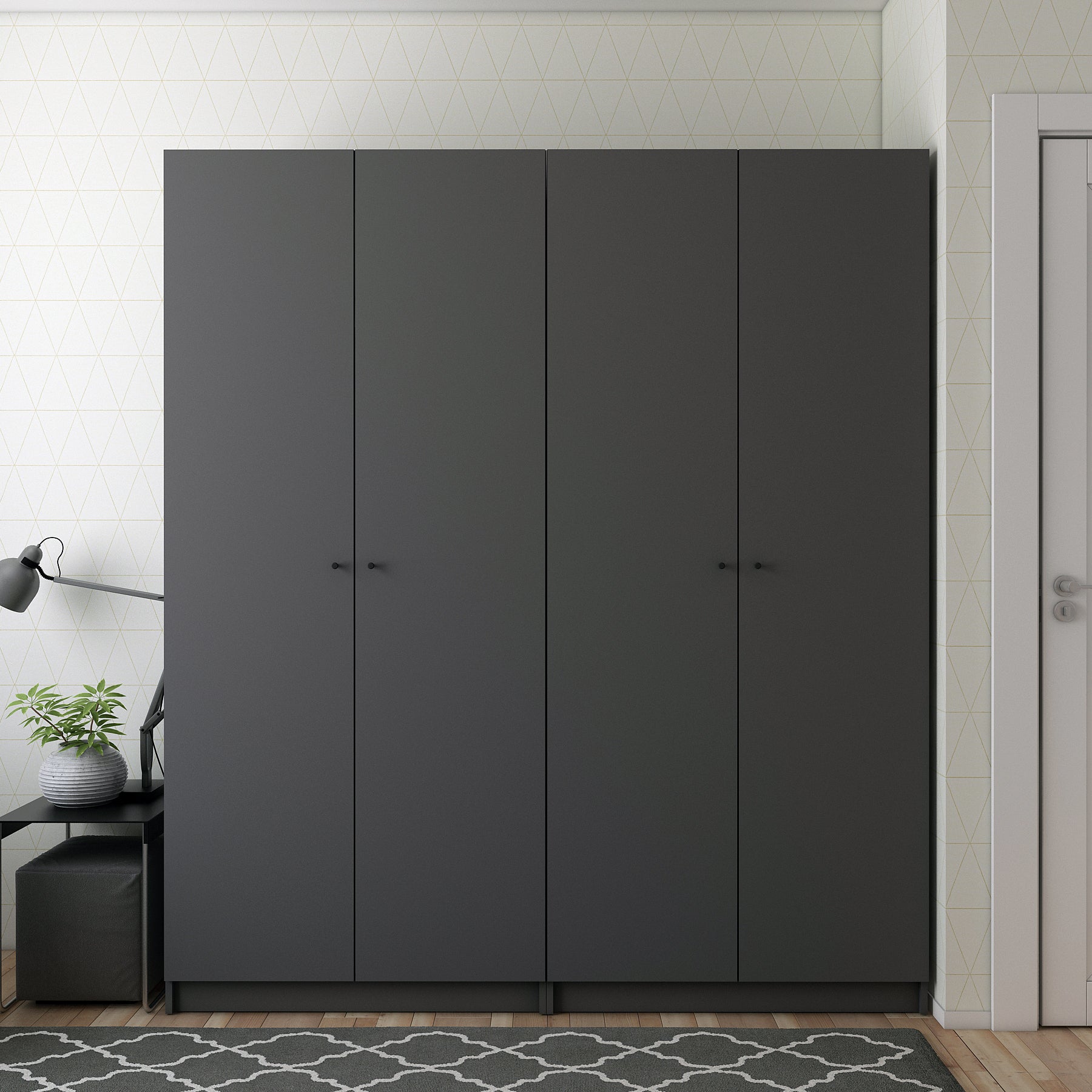 Комплект шкафов для одежды Doros Промо (2 шт.) 180х48х204 см Графит (DRS-011209)