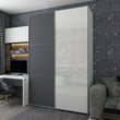 Шкаф-купе двухдверный Doros G-Caiser 180х60х240 см Белый/Графит/1 Скло (DRS-011019)