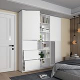 Шкаф для одежды с выдвижными ящиками Doros Морган 180х38,5х210 см Белый (DRS-011220)