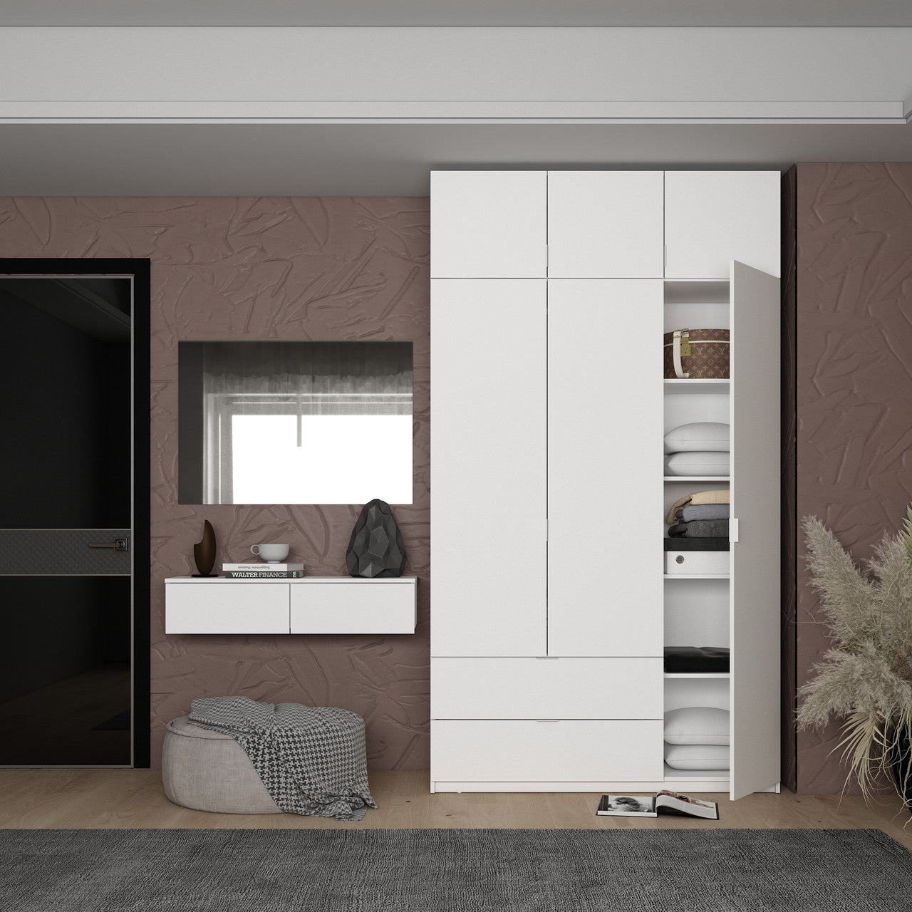 Комплект мебели Doros Левия + зеркало Белый 100х32х100 (42005235)