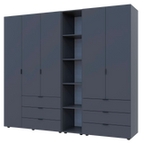Комплект шкафов для одежды Doros Гелар (3 шт.) 231,9х49,5х203,4 см Графит (DRS-011159)