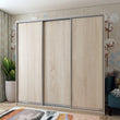 Шкаф-купе трехдверный Doros Сити Лайт 225х60х225 см Дуб сонома (DRS-011099)