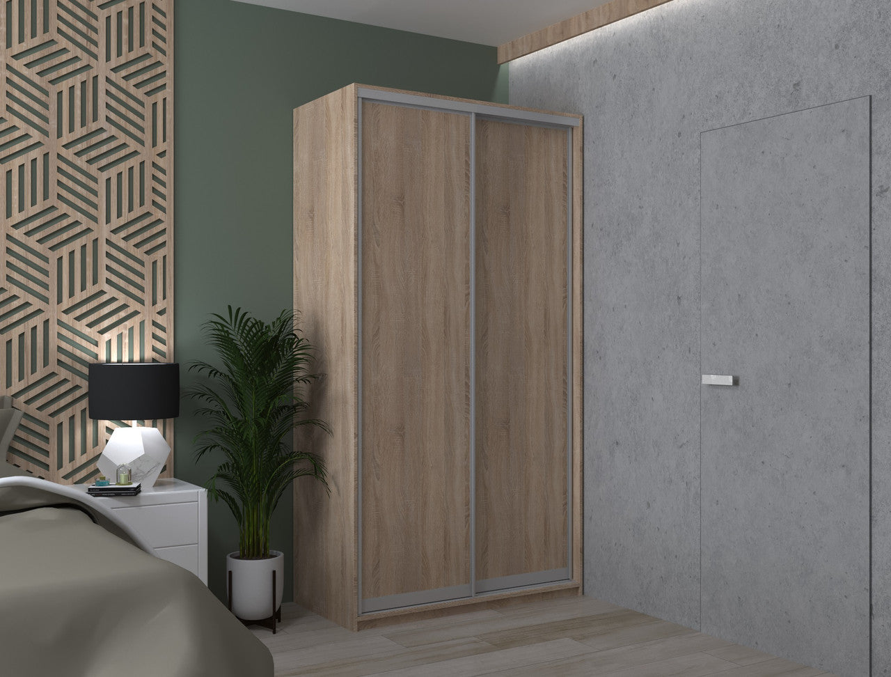 Шкаф-купе двухдверный Doros Сити Лайт 120х45х225 см Дуб сонома (DRS-011090)