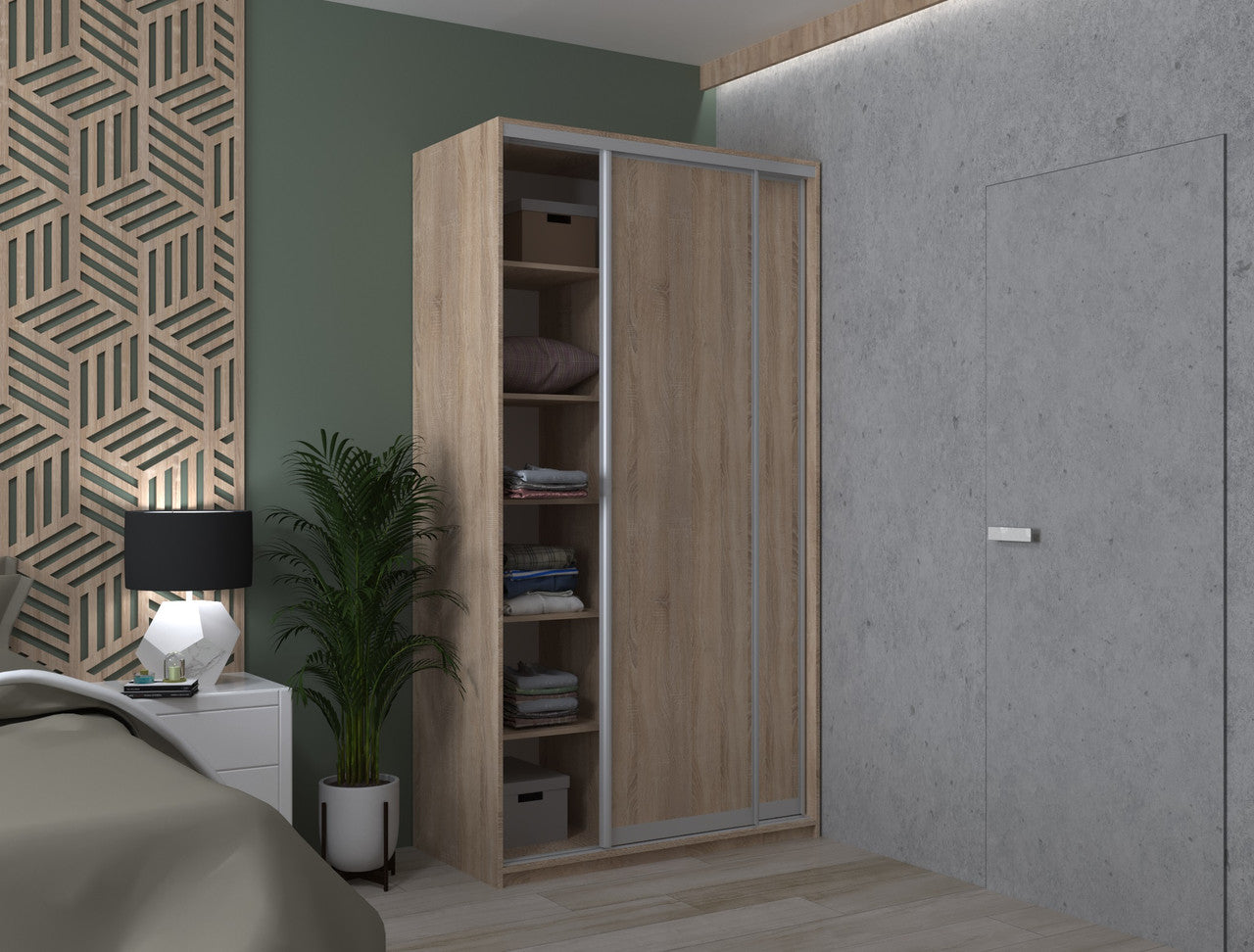 Шкаф-купе двухдверный Doros Сити Лайт 120х45х225 см Дуб сонома (DRS-011090)