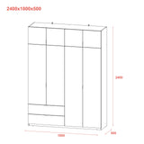 Шкаф распашной с антресолью Doros Лукас 180х50х240 см Канноло (DRS-011882)