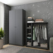 Шкаф распашной с полками Doros Промо 90х48х204 см Графит (DRS-011202)