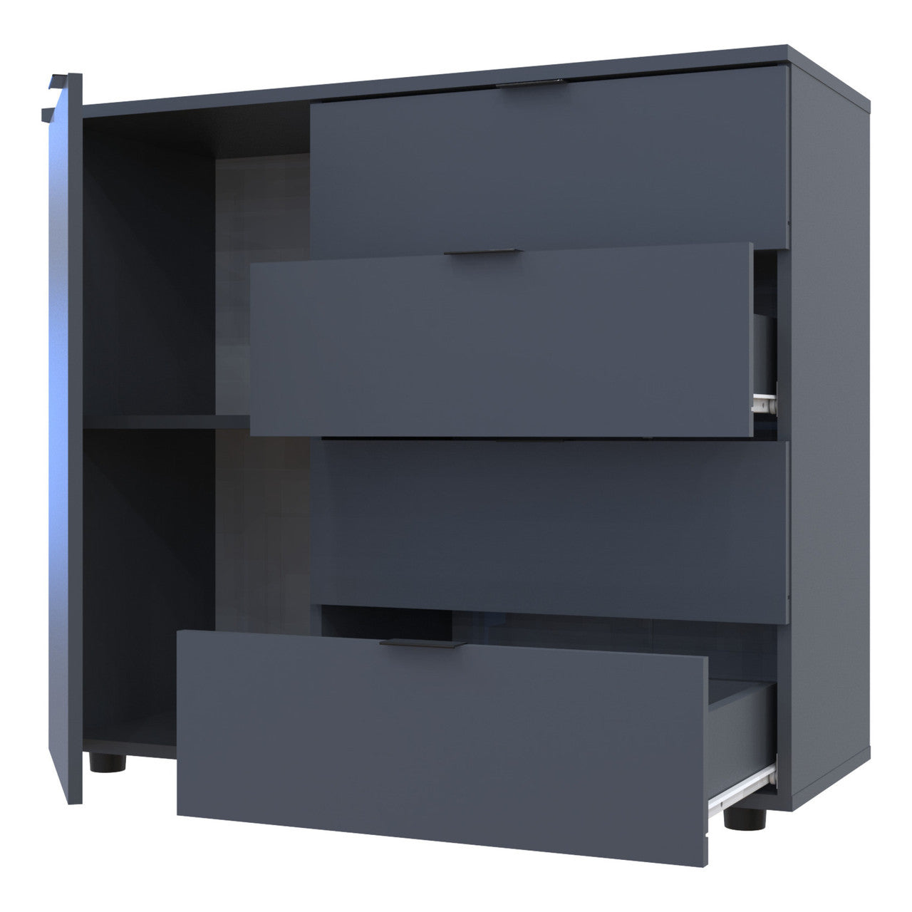 Комод в гостиную Doros Гелар GС1 100х40х81,2 см Графит (DRS-011288)