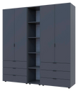 Комплект шкафов для одежды Doros Гелар (3 шт.) 193,2х49,5х203,4 см Графит (DRS-011151)