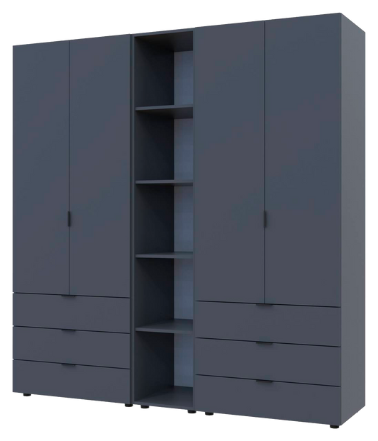 Комплект шкафов для одежды Doros Гелар (3 шт.) 193,2х49,5х203,4 см Графит (DRS-011151)