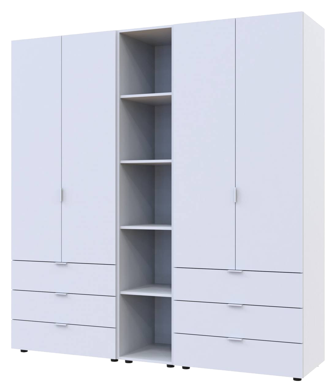 Комплект шкафов для одежды Doros Гелар (3 шт.) 193,2х49,5х203,4 см Белый (DRS-011181)