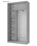 Шкаф-купе Doros Сити Лайт Кашемир 1 ДСП/1 зеркало 120х45х225 (80736338)