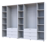 Комплект шкафов для одежды Doros Гелар (2 шт.) 271,2х49,5х203,4 см Белый (DRS-011172)