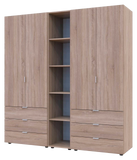 Комплект шкафов для одежды Doros Гелар (3 шт.) 193,2х49,5х203,4 см Дуб сонома (DRS-011152)