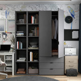 Комплект шкафов для одежды Doros Гелар (3 шт.) 153,9х49,5х203,4 см Графит (DRS-011143)