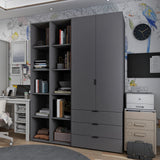 Комплект шкафов для одежды Doros Гелар (3 шт.) 153,9х49,5х203,4 см Графит (DRS-011143)