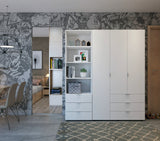 Шкаф для одежды Doros Гелар Белый 3ДСП с пеналом 176.2х49.5х203.4 (DRS-011919)