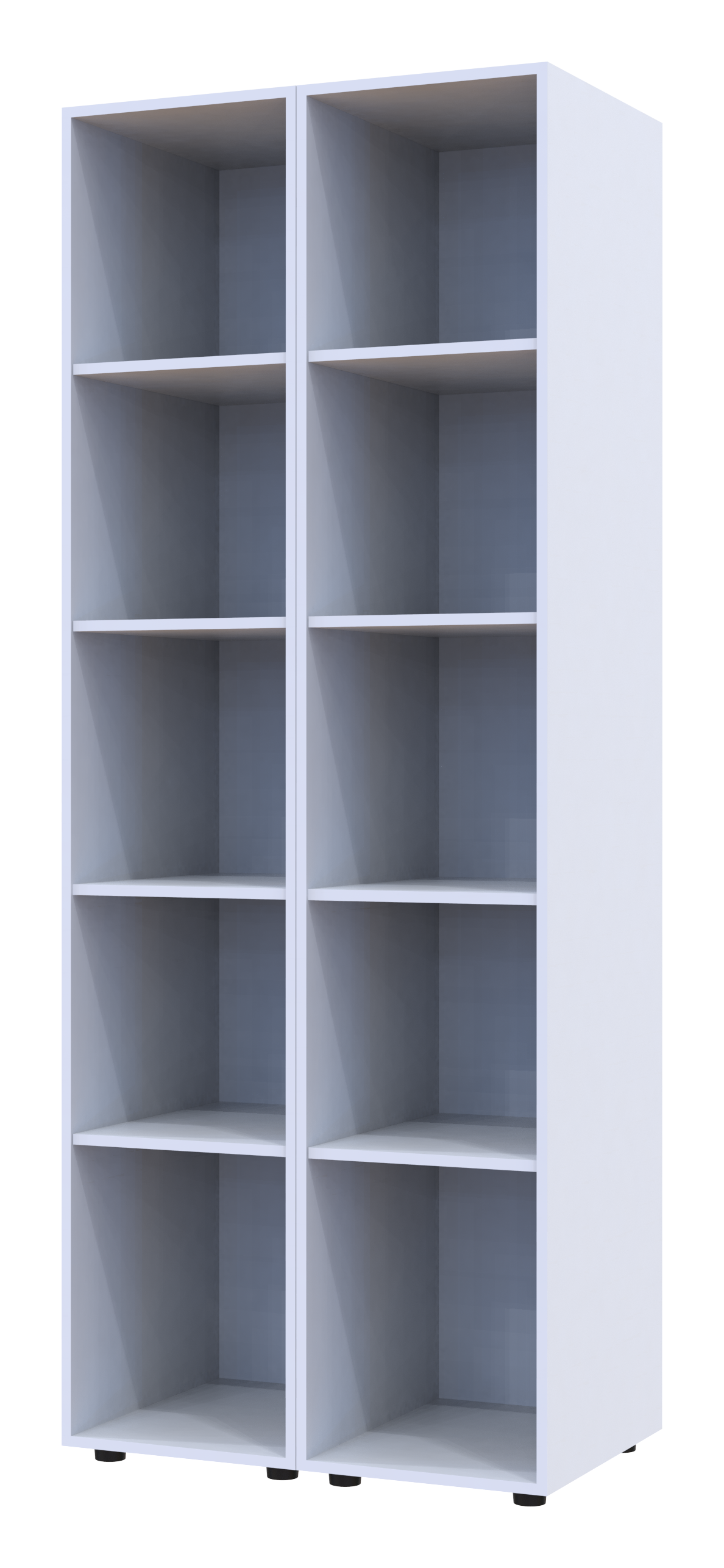 Комплект пеналов для одежды Doros Гелар (2 шт.) 78х49,5х203,4 см 2 Зеркала/Белый (DRS-011123)