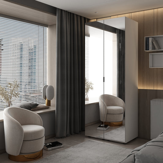 Комплект пеналов для одежды Doros Гелар (2 шт.) 78х49,5х203,4 см 2 Зеркала/Белый (DRS-011123)