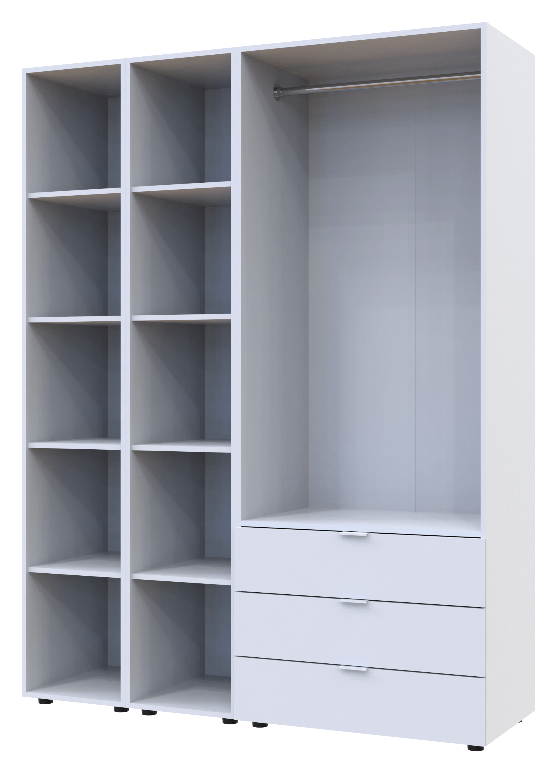 Комплект шкафов для одежды Doros Гелар (3 шт.) 153,9х49,5х203,4 см Белый (DRS-011173)