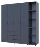Комплект шкафов для одежды Doros Гелар (2 шт.) 193,2х49,5х203,4 см Графит (DRS-011153)