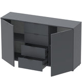 Комод в спальню Doros Рон 5 140х38х81 см Графит (DRS-011301)