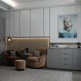 Комод в спальню Doros Рон 5 140х38х81 см Графит (DRS-011301)