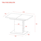 Столовый стол Doros Бостон Сосна Натти/Графит 150х70х79 (DRS-011894)