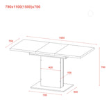 Столовый стол Doros Бостон Сосна Натти/Графит 150х70х79 (DRS-011894)