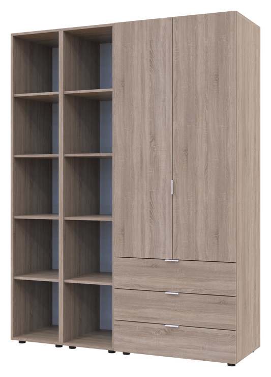 Комплект шкафов для одежды Doros Гелар (3 шт.) 153,9х49,5х203,4 см Дуб сонома (DRS-011144)