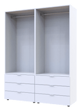 Комплект шкафов для одежды Doros Гелар (2 шт.) 155х49,5х203,4 см Белый (DRS-011104)