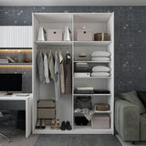 Шкаф-купе двухдверный Doros G-Caiser 160х60х240 см Белый/Графит/Зеркало (DRS-011015)