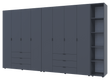 Комплект шкафов для одежды Doros Гелар (3 шт.) 348,2х49,5х203,4 см Графит (DRS-011165)